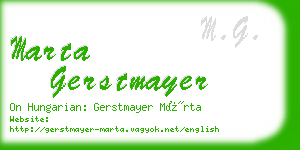 marta gerstmayer business card